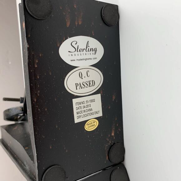 Sterling Architect Compass Bookends Rusted Black Finish Set of Two - Picture 9 of 9